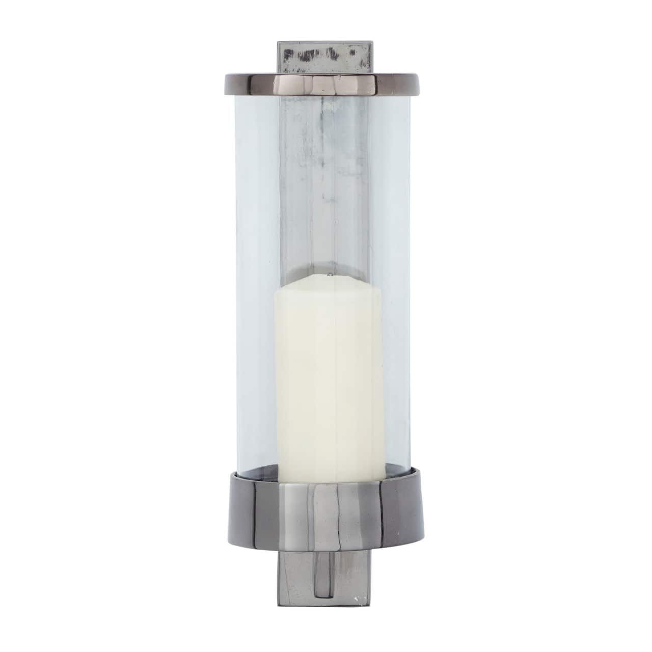 Grey Aluminum Contemporary Wall Sconce, 16" x 5" x 7"